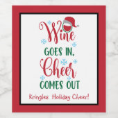 Gepersonaliseerd, grappig, met wijn en kerst van d wijn etiket (Enkel label)