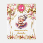 Gepersonaliseerd Grappig Oma Deken Verjaardag Gift (Voorkant)