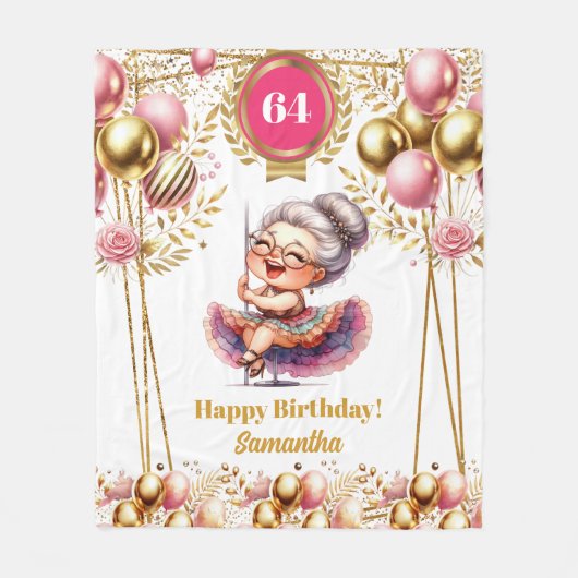 Gepersonaliseerd Grappig Oma Deken Verjaardag Gift (Voorkant)