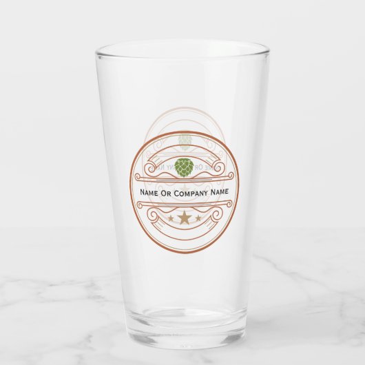 Gepersonaliseerd Grappig Recept Bierglas Glas (Achterkant)