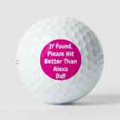 gepersonaliseerd grappig roze golfballen (Voorkant)