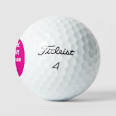 gepersonaliseerd grappig roze golfballen (Logo)