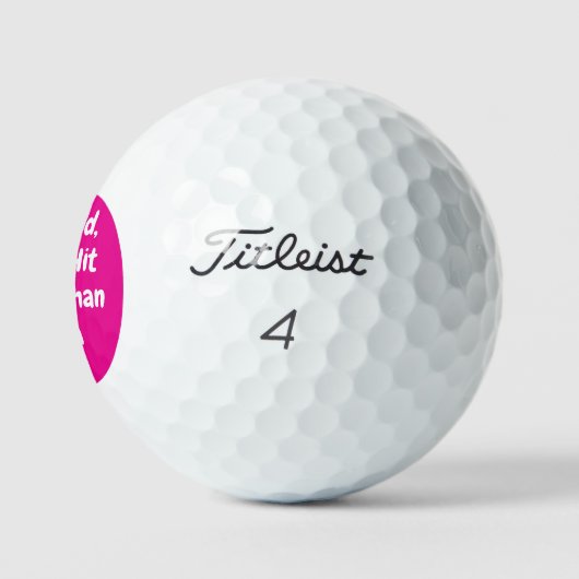 gepersonaliseerd grappig roze golfballen (Logo)