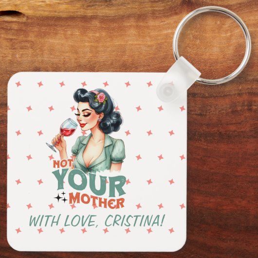 Gepersonaliseerd Grappig Sarcastisch cadeau voor m Sleutelhanger (Achterkant)