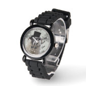 Gepersonaliseerd grappig schapenkarakter horloge (Hoek)