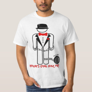 Gepersonaliseerd grappig spel over feest t-shirt