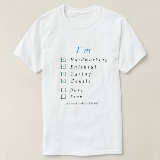 Gepersonaliseerd grappig T-shirt - Uw status toevo (Design voorkant)