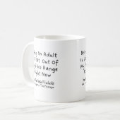 Gepersonaliseerd grappig trendy sarcasme koffiemok (Voorkant links)