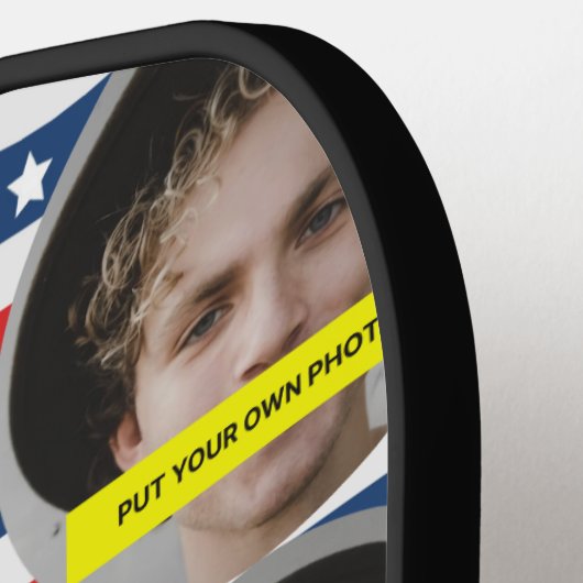 Gepersonaliseerd grappig vriendje foto pickleball paddle (Links Detail)