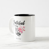 Gepersonaliseerd Grateful voor mijn "mama"-Arabisc Tweekleurige Koffiemok (Voorkant links)
