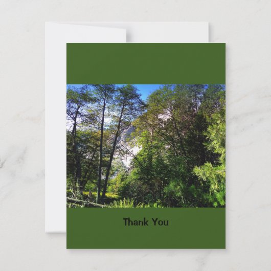 Gepersonaliseerd Gratitude Quote Green Scenery For Bedankkaart (Achterkant)