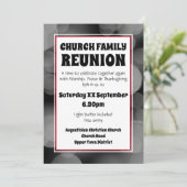 Gepersonaliseerd Gray Bokeh CHURCH FAMILIEREÜNIE Kaart (Staand voorkant)