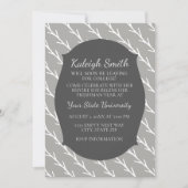 Gepersonaliseerd Grey White College Trunk Party Kaart (Voorkant)