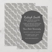 Gepersonaliseerd Grey White College Trunk Party Kaart (Voorkant / Achterkant)