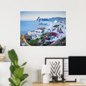 Gepersonaliseerd / Griekenland Alsjeblieft / Santo Poster (Thuiskantoor)