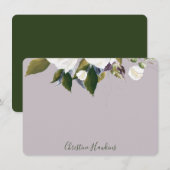 Gepersonaliseerd Griekenland laat Waterverf Paars Notitiekaartje (Voorkant / Achterkant)