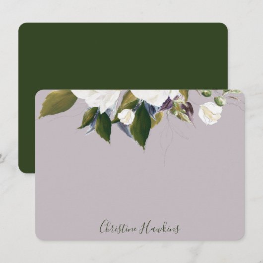 Gepersonaliseerd Griekenland laat Waterverf Paars Notitiekaartje (Voorkant / Achterkant)