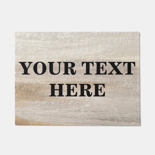 Gepersonaliseerd grijs bamboehout deurmat (Voorkant)