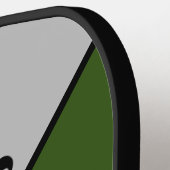 Gepersonaliseerd grijs en bosgroen pickleball paddle (Links Detail)