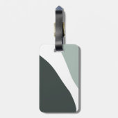 Gepersonaliseerd grijs en groen kleurenblok bagagelabel (Achterkant verticaal)