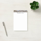 Gepersonaliseerd grijs met zwarte cirkels post-it® notes (Kantoor)