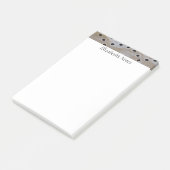 Gepersonaliseerd grijs met zwarte cirkels post-it® notes (Schuin)