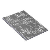 Gepersonaliseerd grijs Notitieboek (Rechterzijde)