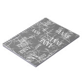 Gepersonaliseerd grijs Notitieboek (Linkerzijde)