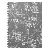 Gepersonaliseerd grijs Notitieboek (Voorkant)