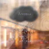 Gepersonaliseerd grijs winkelwoud - Whimsical Cute Raamsticker (Vel 2)