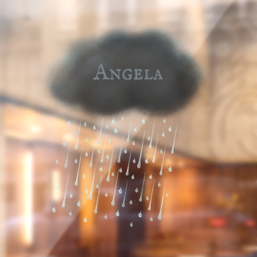 Gepersonaliseerd grijs winkelwoud - Whimsical Cute Raamsticker (Vel 2)