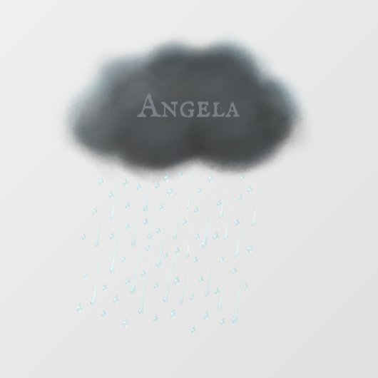 Gepersonaliseerd grijs winkelwoud - Whimsical Cute Raamsticker (Vel)