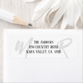 Gepersonaliseerd grijs witpaar etiket (Insitu)