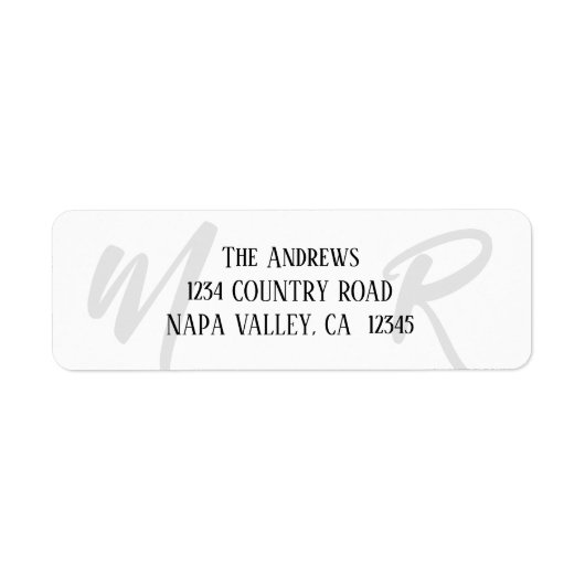 Gepersonaliseerd grijs witpaar etiket (Voorkant)