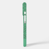 Gepersonaliseerd grijsgroen patroon Case-Mate iPhone case (Achterkant / Links)