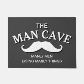 Gepersonaliseerd Grijze Funny Man Cave Sign Deurmat (Voorkant)