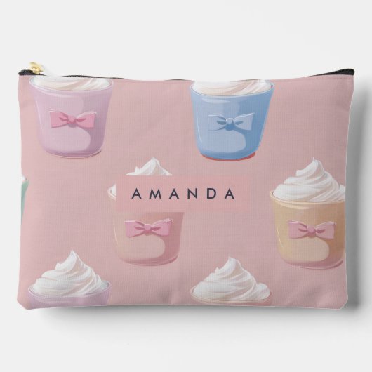 Gepersonaliseerd grillig pastel cupcake patroon etui (Voorkant)