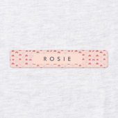 Gepersonaliseerd grillig rood roze paddenstoelenpa labels (Design 2)