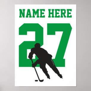 Gepersonaliseerd Groen Aantal van de Speler van de Poster