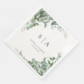 Gepersonaliseerd groen Australië bruiloft servette Servet (Hoek)