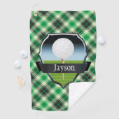 Gepersonaliseerd groen betaald golfhanddoek (Insitu)