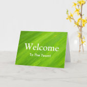 Gepersonaliseerd groen blad Natuurlijk welkom Kaart (Gele Bloem)