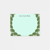 Gepersonaliseerd groen blad post-it® notes (Voorkant)