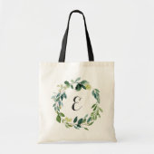 Gepersonaliseerd groen blad tote bag (Voorkant)