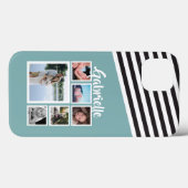 Gepersonaliseerd groen Blauwgroen tapepatroon zwar Case-Mate iPhone Case (Achterkant (horizontaal))