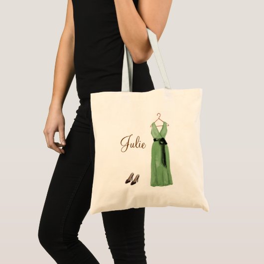 Gepersonaliseerd Groen Bridesmaid Tas (Voorkant (product))