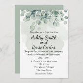 GEPERSONALISEERD GROEN BRUILOFT BEWAAR DE DATA KAART (Voorkant / Achterkant)