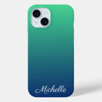 Gepersonaliseerd groen en blauw ombre