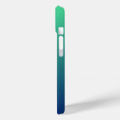 Gepersonaliseerd groen en blauw ombre Case-Mate iPhone case (Achterkant / Links)