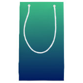 Gepersonaliseerd groen en blauw ombre klein cadeauzakje (Voorkant)